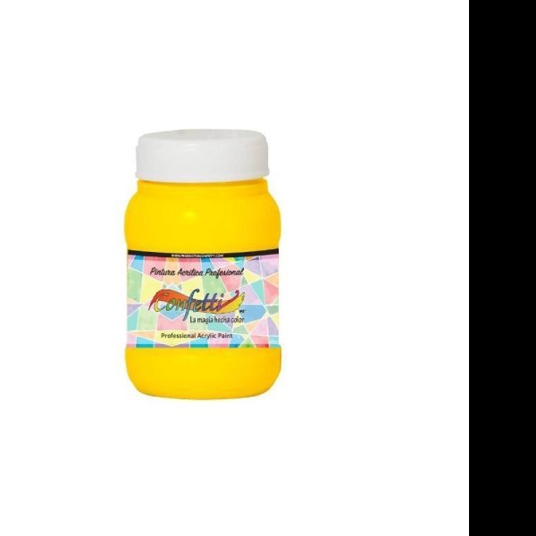 PINTURA ACRILICA CONFETTI 100ML. AMARILLO 111 PZA